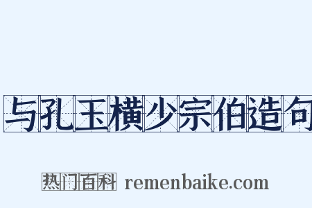 与孔玉横少宗伯造句是什么意思的图片